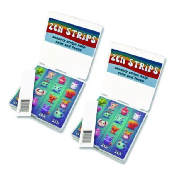 Bumpy Cuties Zen Strips, Ages 6 And Up, Assorted Colors On Turquoise Field, 80/Carton