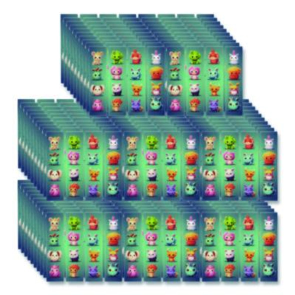 Bumpy Cuties Zen Strips, Ages 6 And Up, Assorted Colors On Turquoise Field, 80/Carton