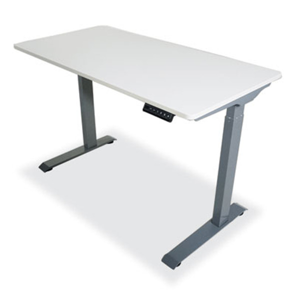 Electric Height Adjustable Standing Desk, 48 x 23.6 x 28.7 To 48.4, White