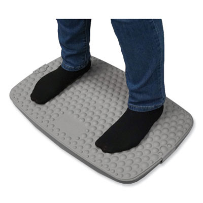 St590 Steppie Soft Top Standing Desk Mat, Rectangular, Light Gray Textured Bubble Surface, 22.15" x 14.25"