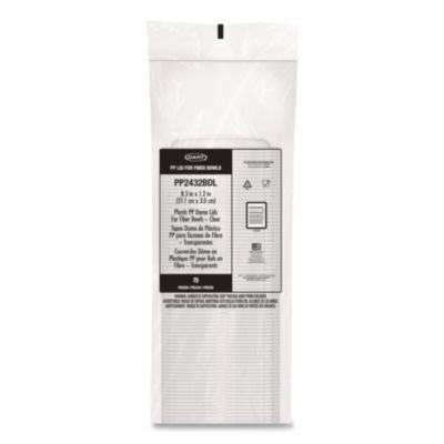 Dome Covers And Lids, For 24 Oz To 32 Oz Containers, 8.28" Diameter x 1.16"h, Clear, 300/Carton