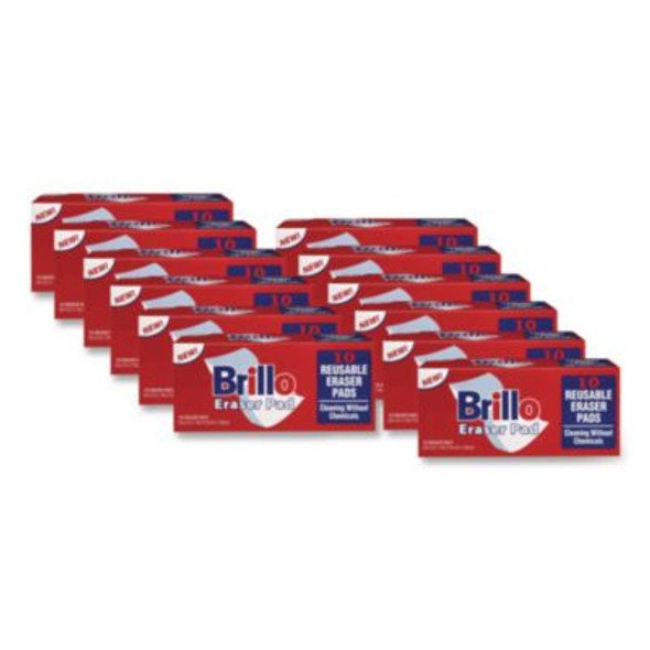 Commercial Eraser Pads, 3.2 x 4.6, 1" Thick, White, 10 Erasers/Box, 12 Boxes/Carton