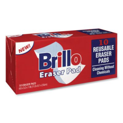 Commercial Eraser Pads, 3.2 x 4.6, 1" Thick, White, 10 Erasers/Box, 12 Boxes/Carton