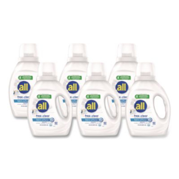 Free Clear Liquid Fabric Softener, Fragrance Free, 34 Oz Bottle, 6/Carton