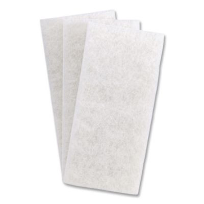 Doodlebug White Utility And Burnish Pads, 4.62 x 10, White, 10/Carton