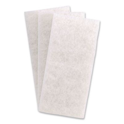 Fine Grade Utility Pad, 4.62 x 10, White, 10/Carton