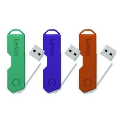 Twist Turn2 Usb 2.0 Flash Drive, 32 Gb, Orange/Purple/Teal, 3/Pack