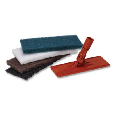 Doodlebug Medium-Duty Scrub Pad, 4.62 x 10, Blue, 10/Carton