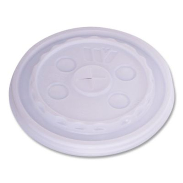 Plastic Lids For Foam Cups And Bowls, Slotted, Fits 12 Oz To 24 Oz Cold Cups, Translucent, 1,000/Carton