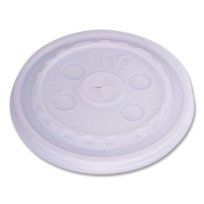 Plastic Lids For Foam Cups And Bowls, Slotted, Fits 12 Oz To 24 Oz Cold Cups, Translucent, 1,000/Carton