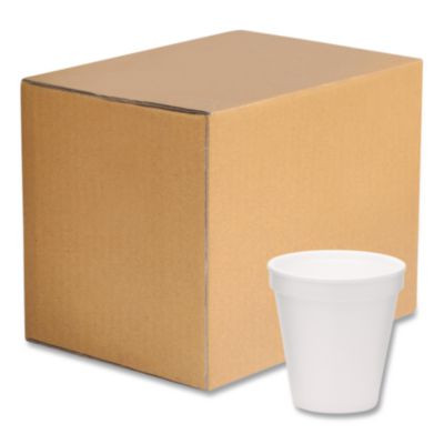 Foam Drink Cups, 6 Oz, White, 1,000/Carton