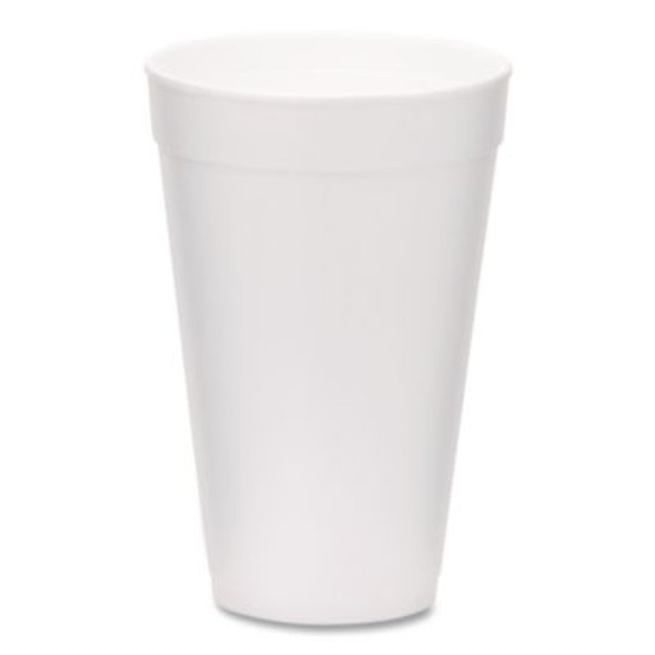 Foam Drink Cups, 16 Oz, White, 500/Carton