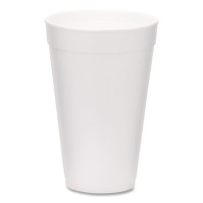 Foam Drink Cups, 16 Oz, White, 500/Carton