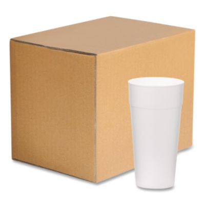 Foam Drink Cups, 24 Oz, White, 300/Carton