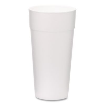 Foam Drink Cups, 24 Oz, White, 300/Carton