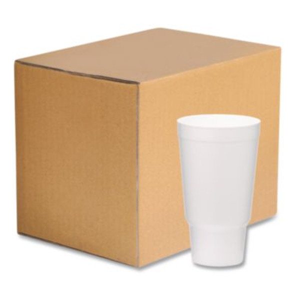 Foam Drink Cups, 32 Oz, White, 400/Carton