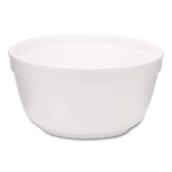 Foam Bowls, Squat Style, 12 Oz, White, 1,000/Carton