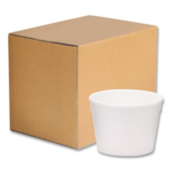 Foam Containers, Tall Style, 32 Oz, White, 1,000/Carton