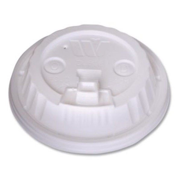 Plastic Lids For Foam Cups And Bowls, Dome, Fits 12 Oz To 24 Oz Hot Cups, White, 1,000/Carton