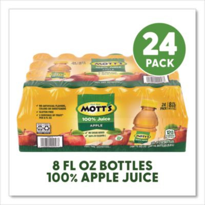 100% Original Apple Juice, Apple, 8 Oz Bottle, 24/Carton