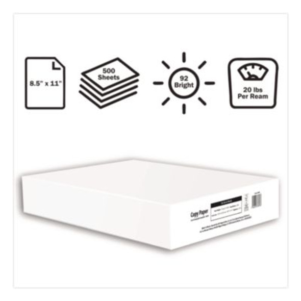 Office Paper, 92 Bright, 20 Lb Bond, 8.5 x 11, White, 500 Sheets/Ream, 10 Reams/Carton, 40 Cartons/Pallet, 21 Plt/Truckload