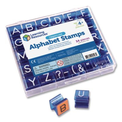 Uppercase Alphabet Stamps, 1", 34 Stamps