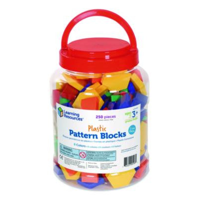 Plastic Pattern Blocks, Grades Pre-K To 2, 250 Pieces