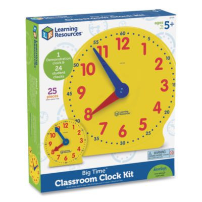 Big Time Classroom Clock Kit, Grades K To 2, 25 Pieces