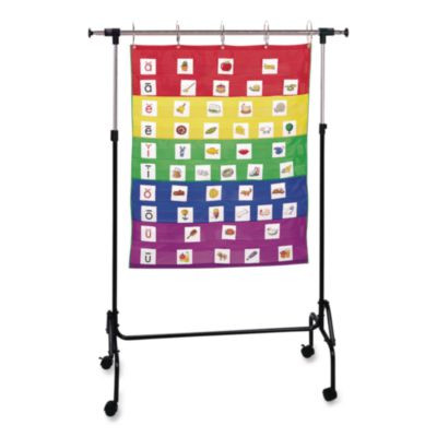Adjustable Chart Stand, 35" To 74" w x 50" To 80" h, Black