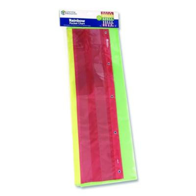 Rainbow Pocket Chart, 10 Pockets, 33.5" w x 42" h, Assorted Colors