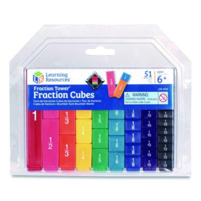 Fraction Tower Fraction Cubes, Grades 1 To 4, 51 Pieces