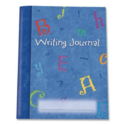 Writing Journals, Medium/College Rule, Blue/Multicolor Cover, (64) 9 x 7 Sheets, 10 Journals