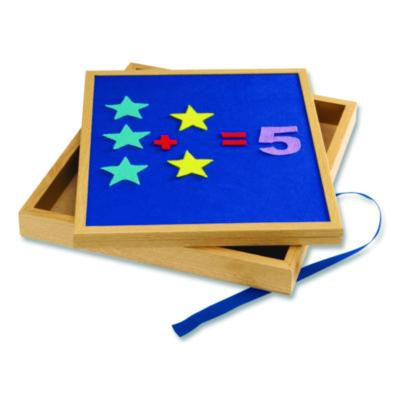 Double-Sided Tabletop Easel, 15.75" x 17.5", White/Blue Surface