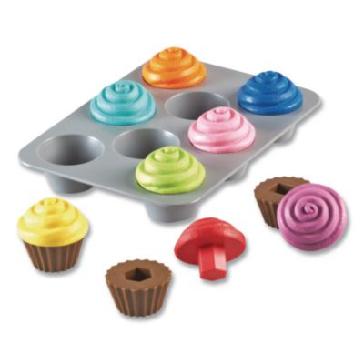 Smart Snacks Shape Sorting Cupcakes, Pre-K, 17 Pieces