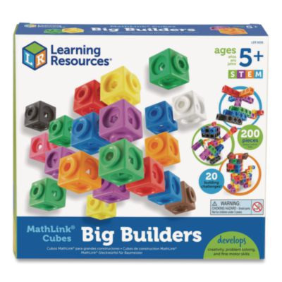 Mathlink Cubes Big Builders, Grades 1 To 4, 200 Pieces