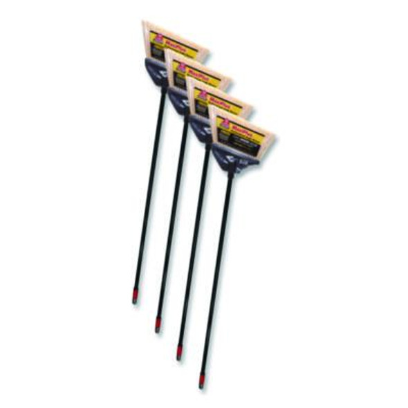 Maxiplus Professional Angle Broom, 51" Handle, Black, 4/Carton