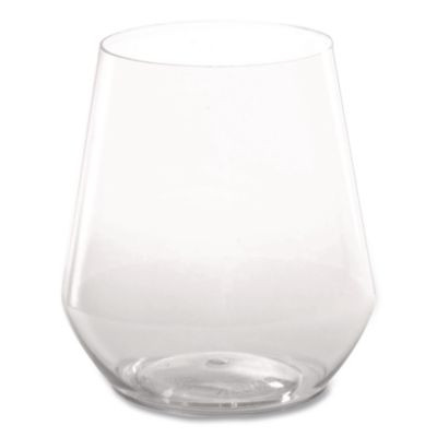 Reserv Stemless Glassware, 12 Oz, Clear, 16 Cups/Tray, 4 Trays/Carton
