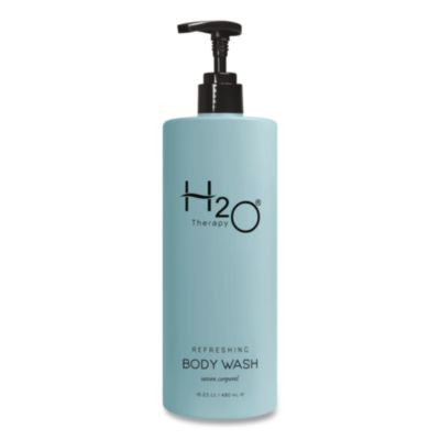 H2O Therapy Body Wash Air Pump, White Tea And Lemongrass Scent, 16.23 Oz Bottle, 12/Carton