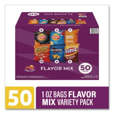 Flavor Mix Variety Pack, Assorted Flavors, 1 Oz Bag, 50 Bags/Carton
