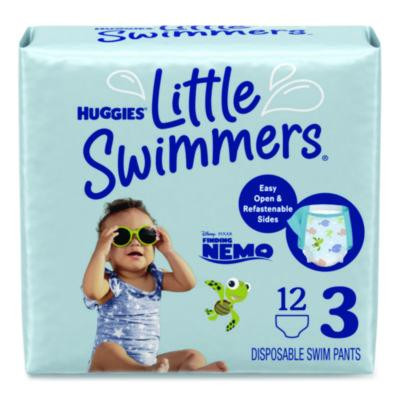 Little Swimmers, Size 3, 16 Lbs To 26 Lbs, 12/Pack, 8 Packs/Carton