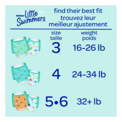 Little Swimmers, Size 5-6, 32 Lbs And Up, 10/Pack, 8 Packs/Carton