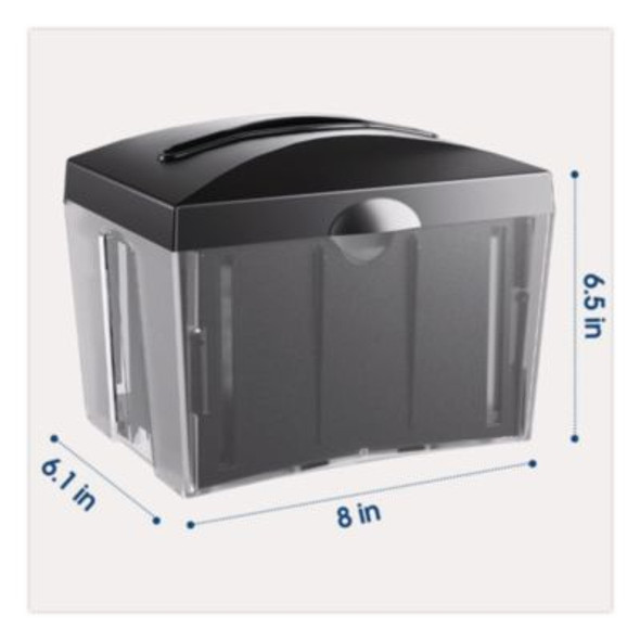 Valay Table Top Napkin Dispenser, 6 x 6.5 x 8, Black