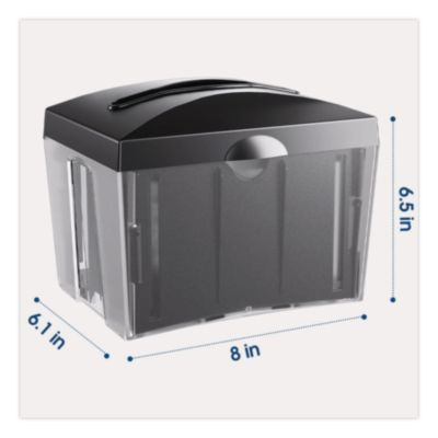 Valay Table Top Napkin Dispenser, 6 x 6.5 x 8, Black