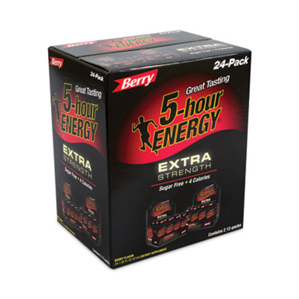 Extra Strength Energy Drink, Berry, 1.93 Oz Bottle, 24/Carton