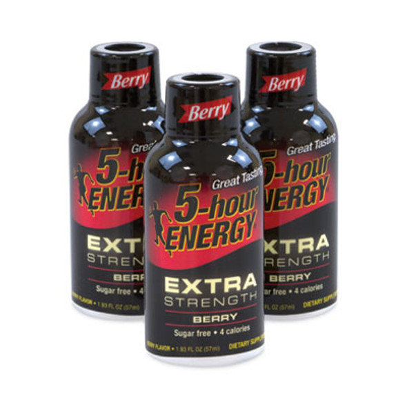 Extra Strength Energy Drink, Berry, 1.93 Oz Bottle, 24/Carton