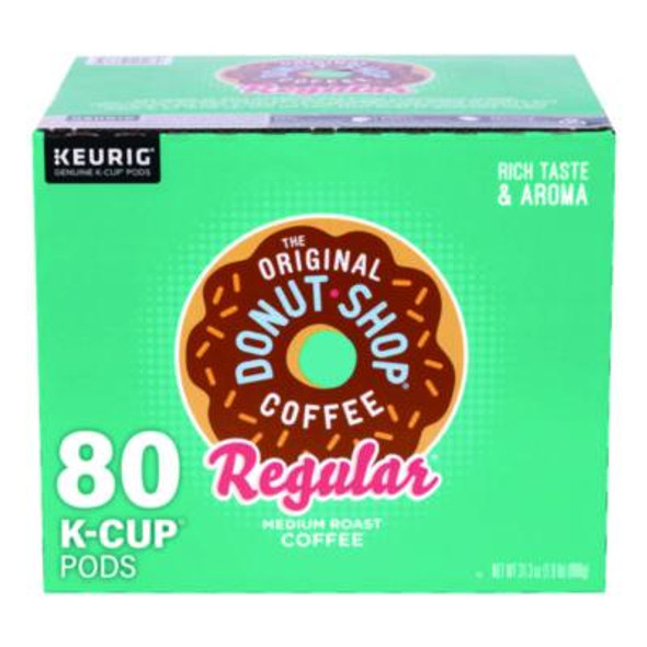 Donut Shop Coffee K-Cups, Regular, 80/Carton
