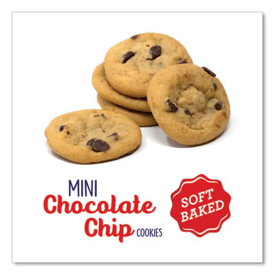 Soft Baked Mini Chocolate Chip Cookies, 1.5 Oz Pouch, 28/Pack