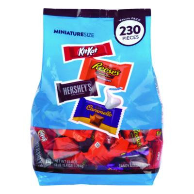 Assorted Minis Value Pack, Assorted Chocolates, 63.4 Oz Bag, 230 Pieces