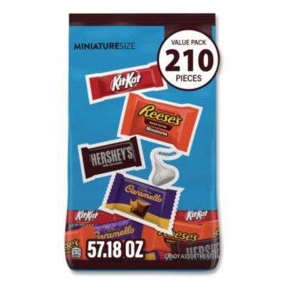 Assorted Minis Value Pack, Assorted Chocolates, 57.18 Oz Bag, 210 Pieces