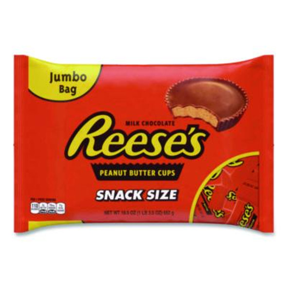 Snack Size Peanut Butter Cups, 19.5 Oz Bag, 2 Bags/Carton